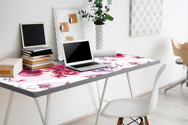 Desk pad purple birds