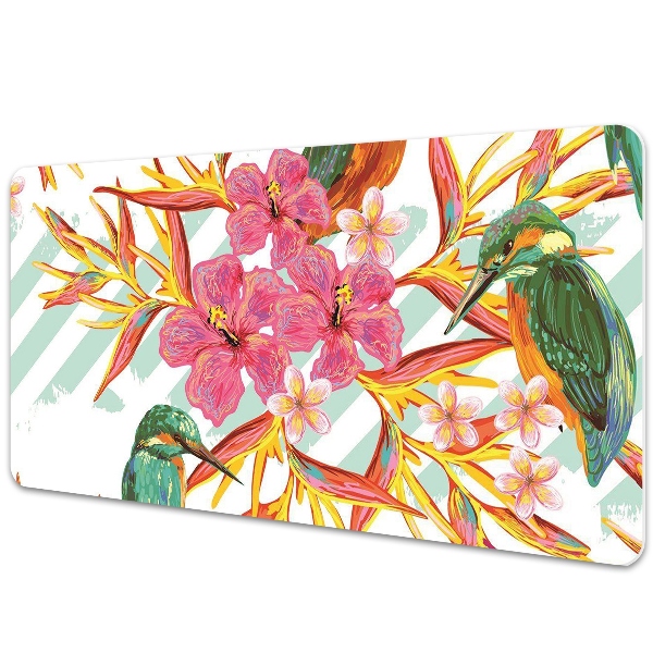 Large desk pad PVC protector summer birds