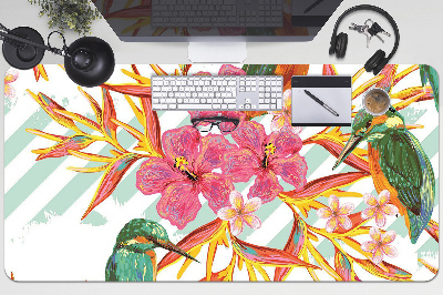 Large desk pad PVC protector summer birds