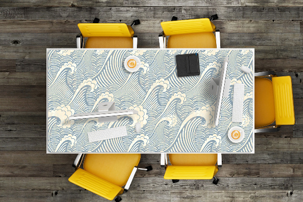 Large desk mat for children Ocean waves