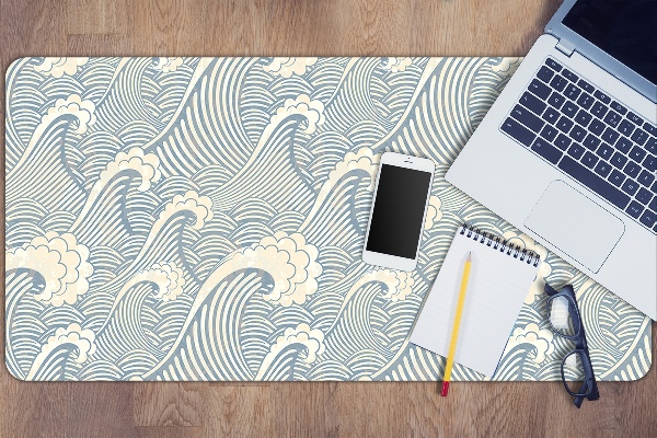 Large desk mat for children Ocean waves