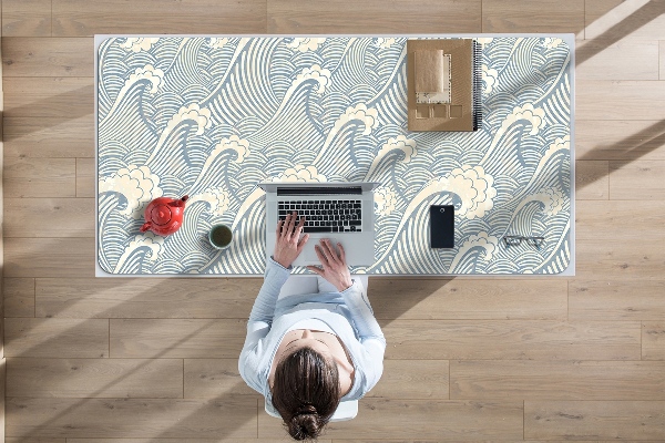 Large desk mat for children Ocean waves