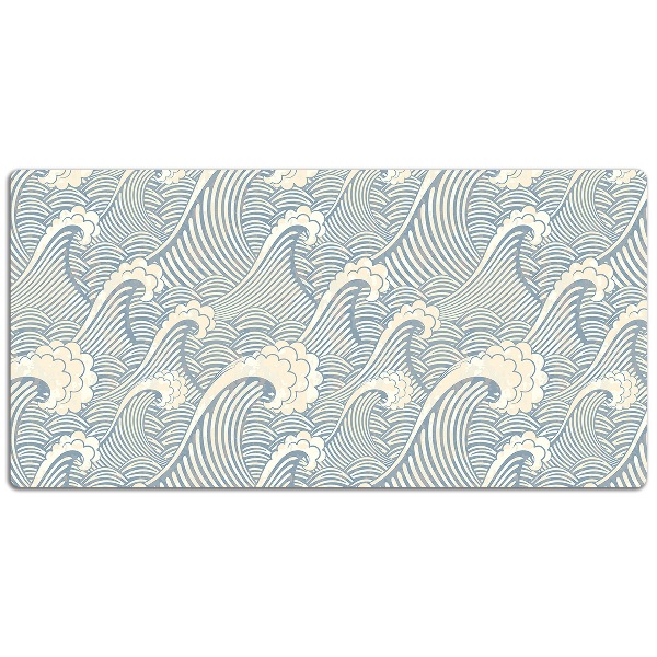 Large desk mat for children Ocean waves
