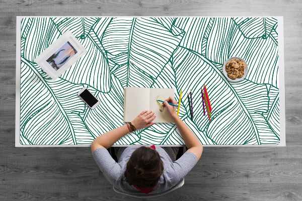 Large desk pad PVC protector Water leaves