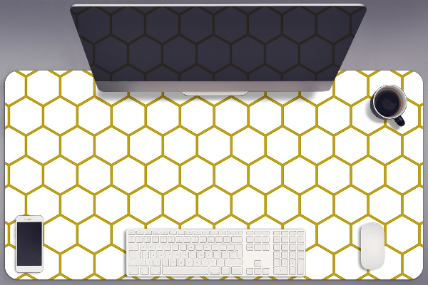 Large desk mat table protector Honeycomb