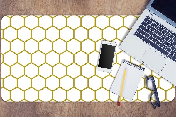 Large desk mat table protector Honeycomb