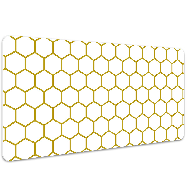 Large desk mat table protector Honeycomb