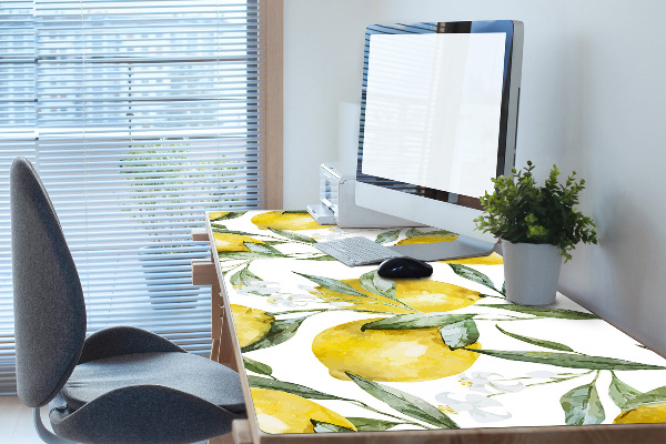 Full desk protector painted lemon