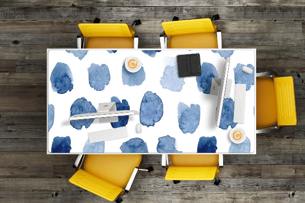 Large desk pad PVC protector ink dots