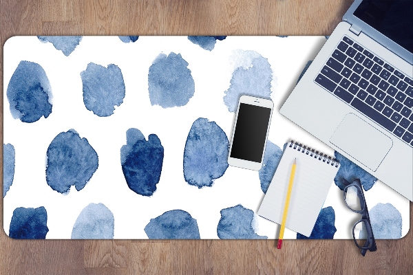 Large desk pad PVC protector ink dots