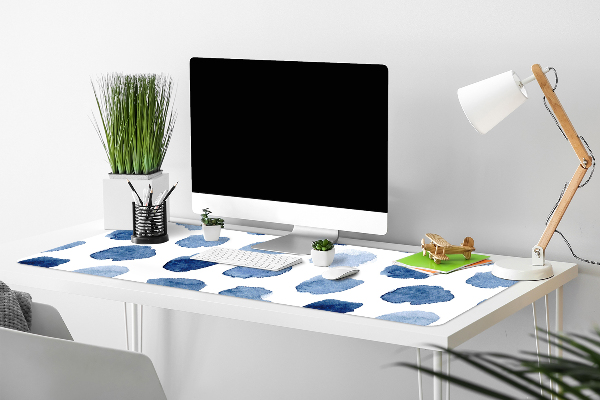 Large desk pad PVC protector ink dots