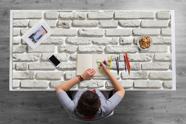 Full desk protector Marble Wall