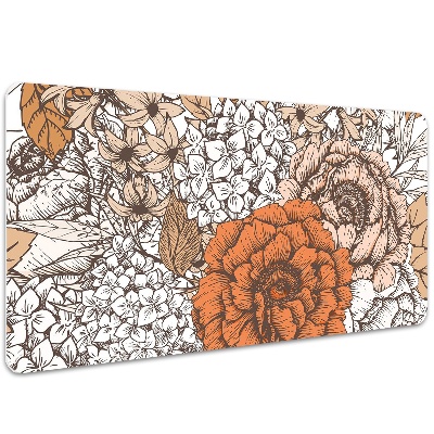 Full desk pad orange roses