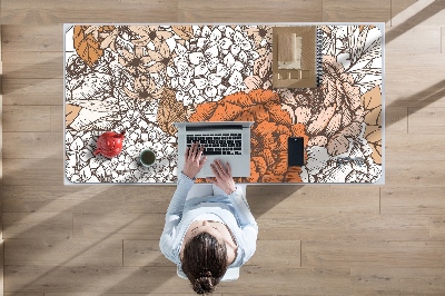 Full desk pad orange roses