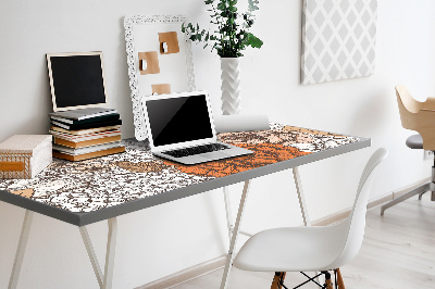 Full desk pad orange roses