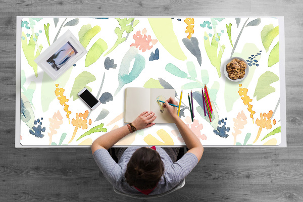 Large desk mat for children flowers