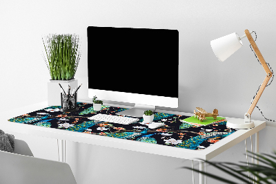 Large desk mat for children peacocks