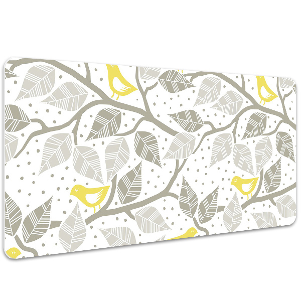 Large desk mat for children birds