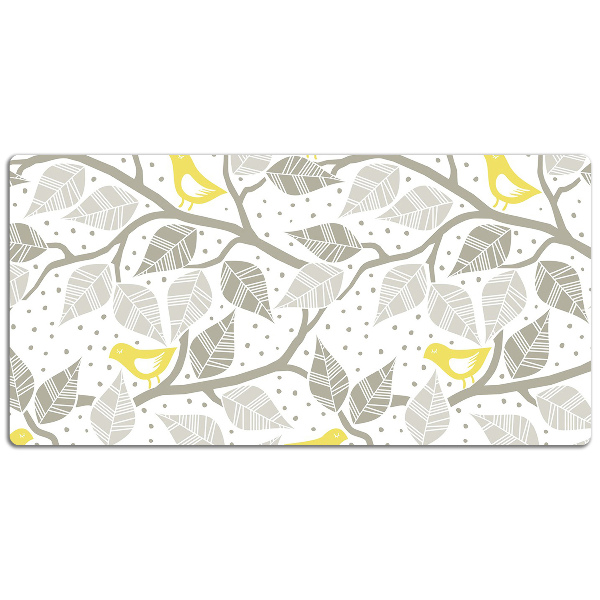 Large desk mat for children birds