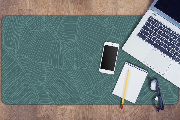 Large desk mat for children water leaf