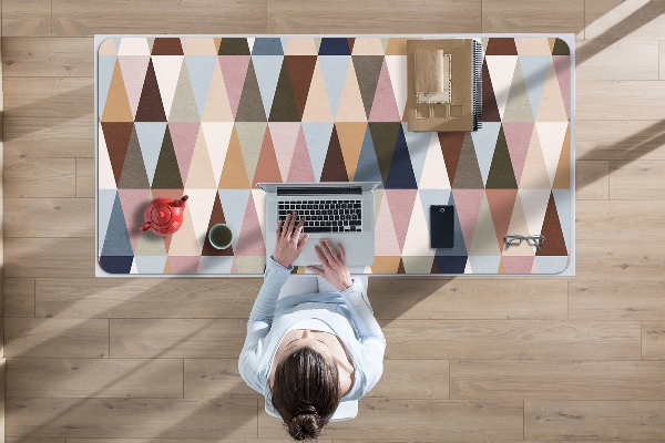 Large desk mat for children retro mural