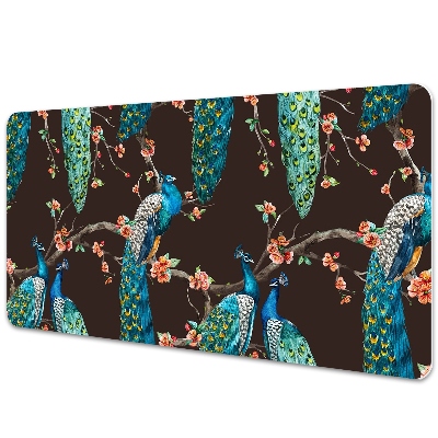 Desk pad Peacocks on a branch