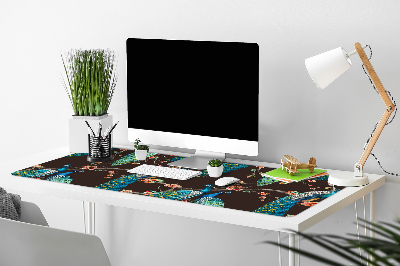 Desk pad Peacocks on a branch