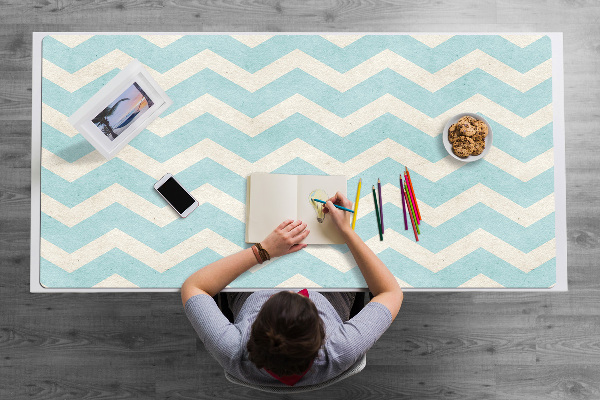 Large desk mat for children Zigzag