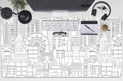 Full desk pad sketched city
