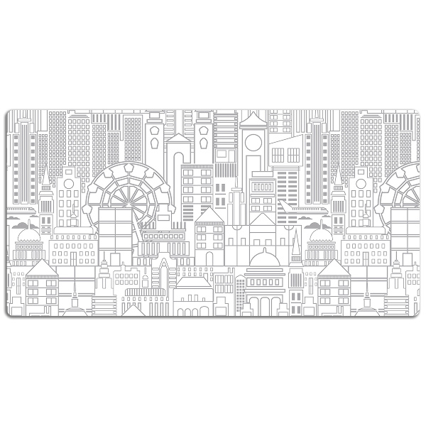 Full desk pad sketched city
