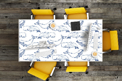 Full desk pad blue Whales