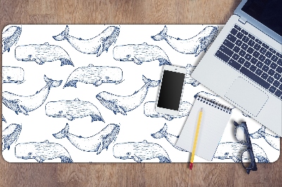 Full desk pad blue Whales