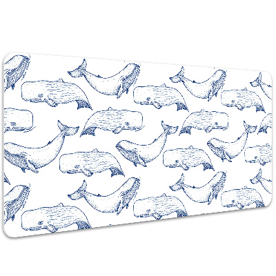 Full desk pad blue Whales