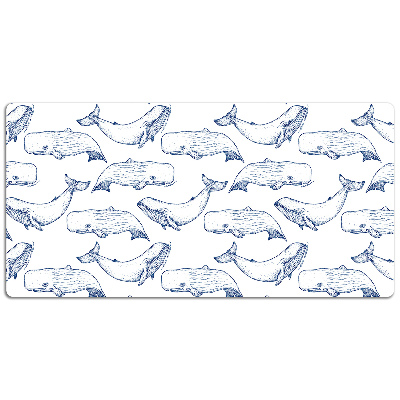 Full desk pad blue Whales