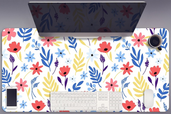 Desk pad Colorful flowers