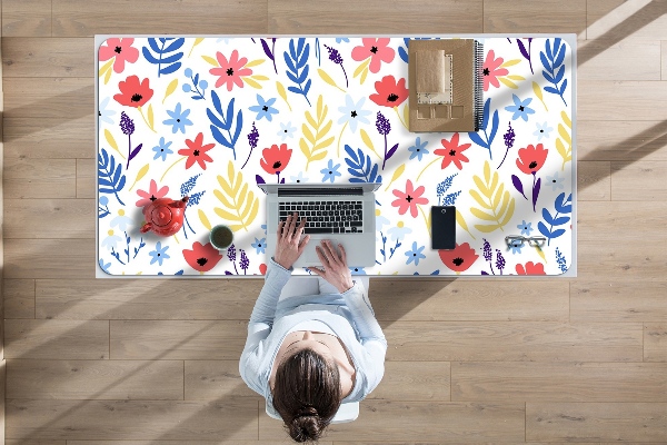 Desk pad Colorful flowers