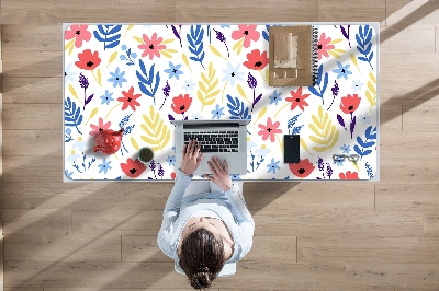 Desk pad Colorful flowers