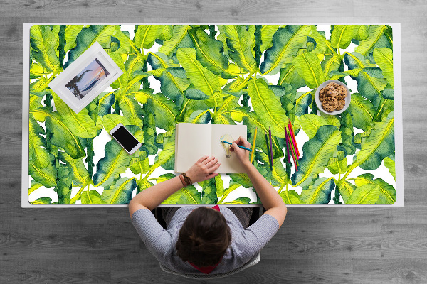 Desk pad watercolor leaves