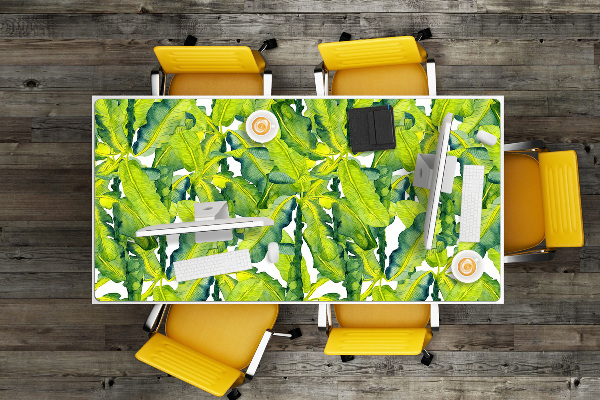 Desk pad watercolor leaves