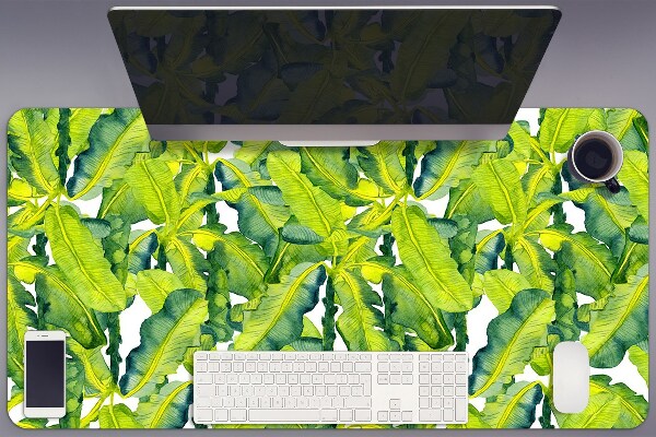 Desk pad watercolor leaves