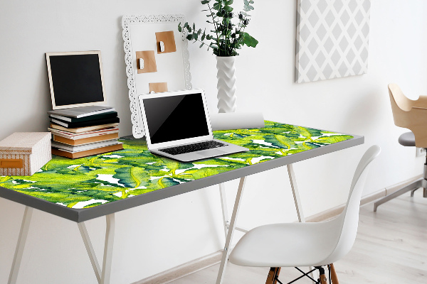 Desk pad watercolor leaves