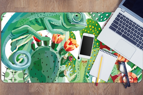 Large desk mat for children chameleons