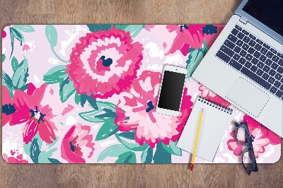 Large desk mat for children flowers