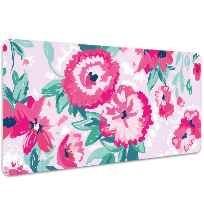 Large desk mat for children flowers