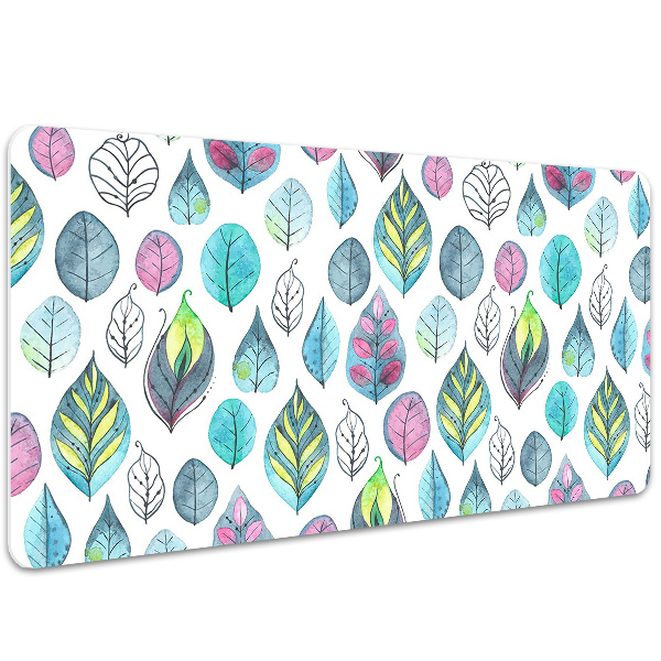 Desk mat cartoonish leaves
