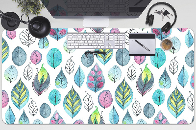 Desk mat cartoonish leaves