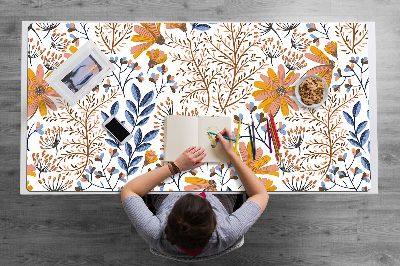 Desk pad painted flowers