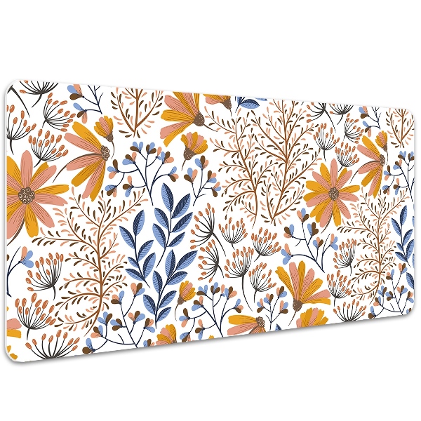 Desk pad painted flowers