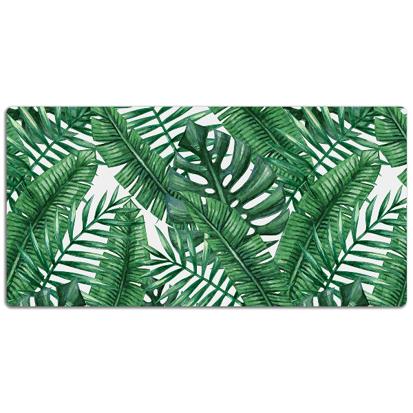 Large desk mat table protector monstera leaf