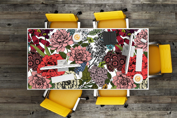 Desk pad Autumn Flowers